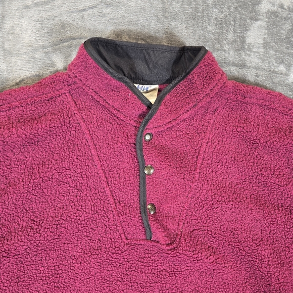 Vintage Helly Hansen 1/4 Button Fleece Sweater Size XL Purple - Picture 3 of 7